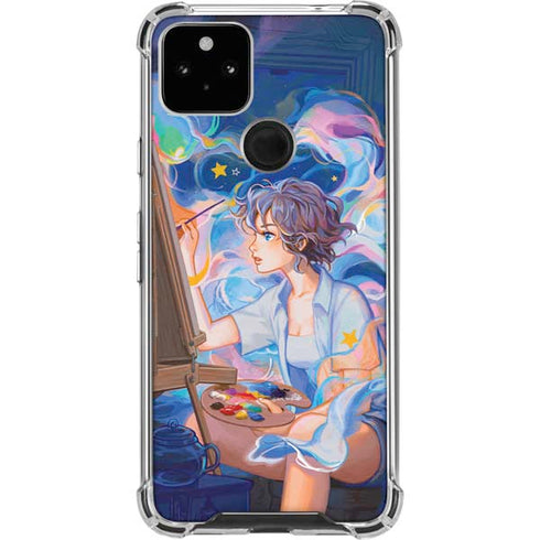 Rainbow Anime Artist Painter by Ivy Dolamore Pixel Cases